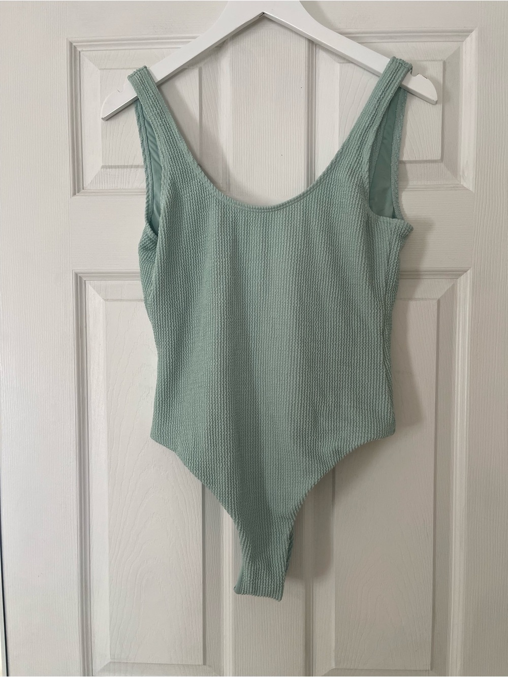 Kendall & Kylie Mint Ribbed Scoop One-Piece Swimsuit